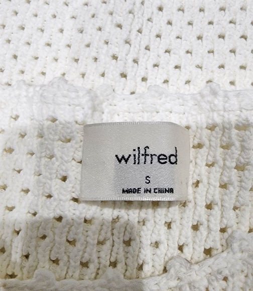 🔥 Wilfred White Maxi Knit Sweater Long Sleeve Dress Size Small - Picture 12 of 14